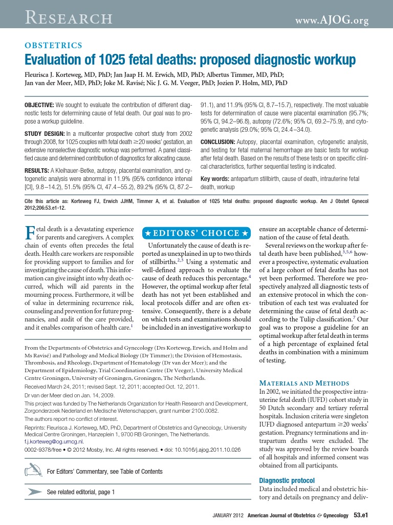 IUFD | PDF | Congenital Disorder | Placenta