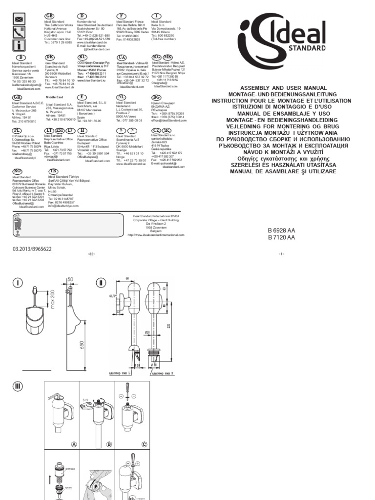 Instructiuni Montaj B7120AA | PDF
