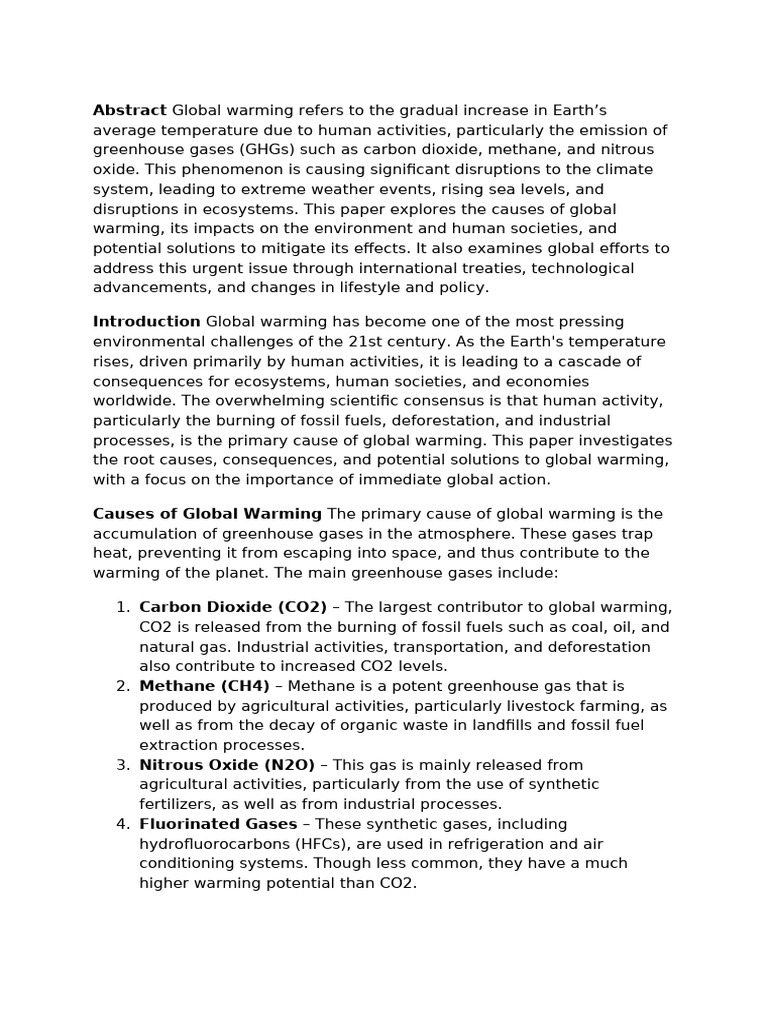 Global Warming | PDF | Climate Change | Climate Change Mitigation