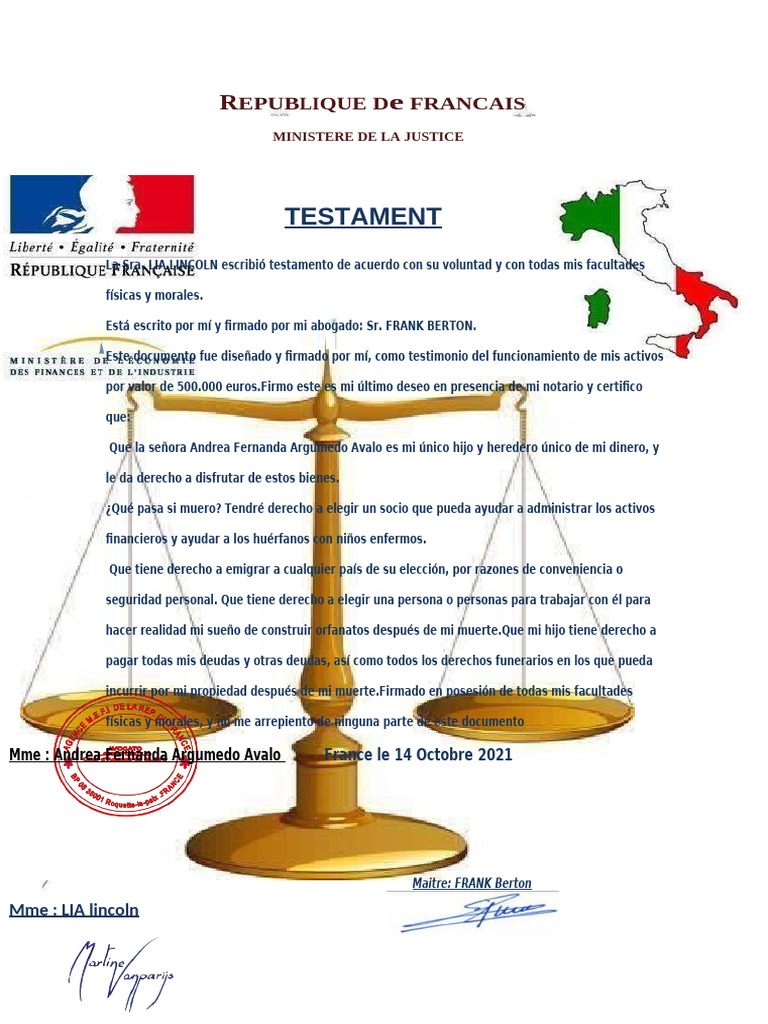 Testament Original Francais PDF — free download
