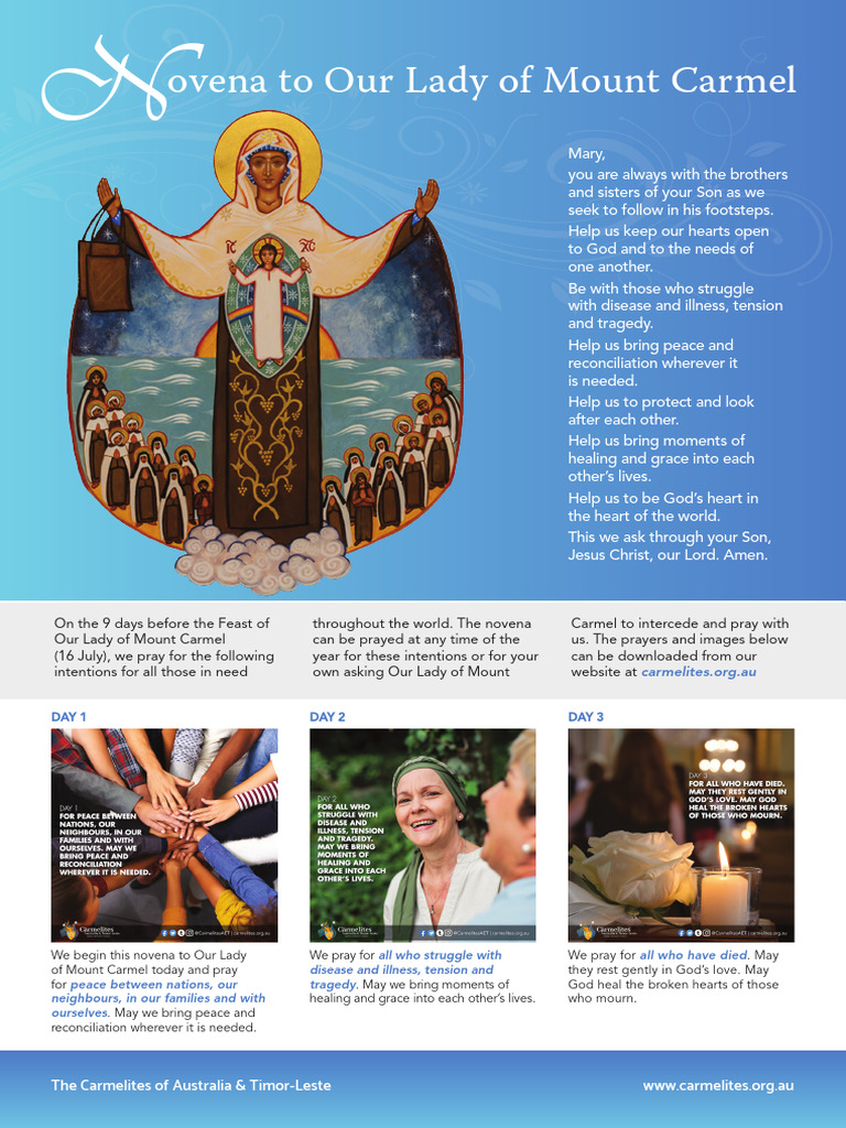 Novena to Our Lady of Mount Carmel | PDF | Prayer | Christian Worship ...