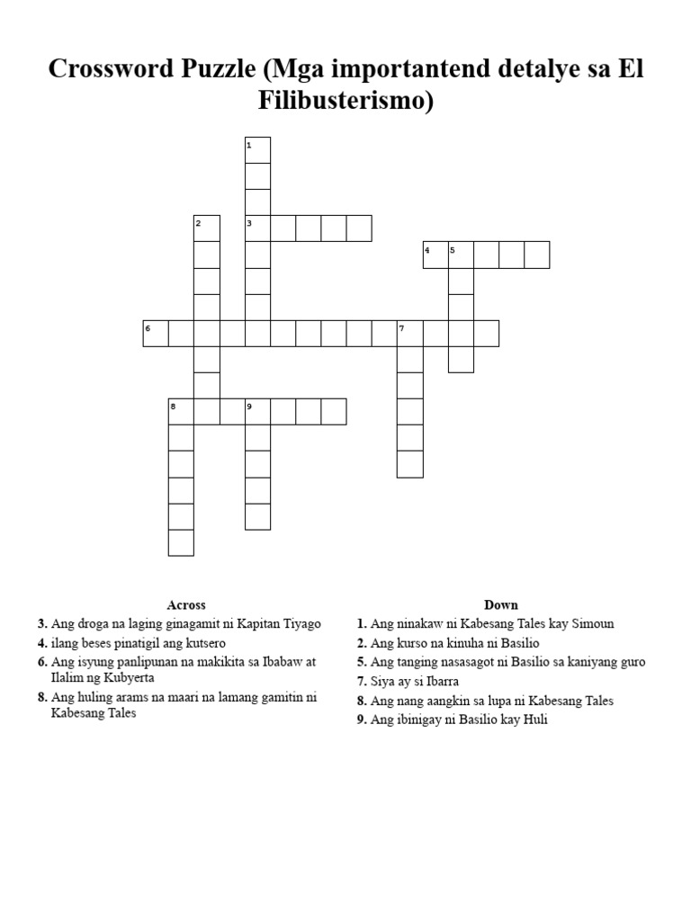 El Fili Crossword | PDF