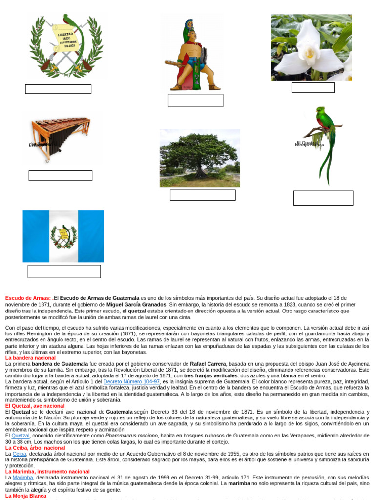 Símbolos Nacionales de Guatemala | PDF | Guatemala
