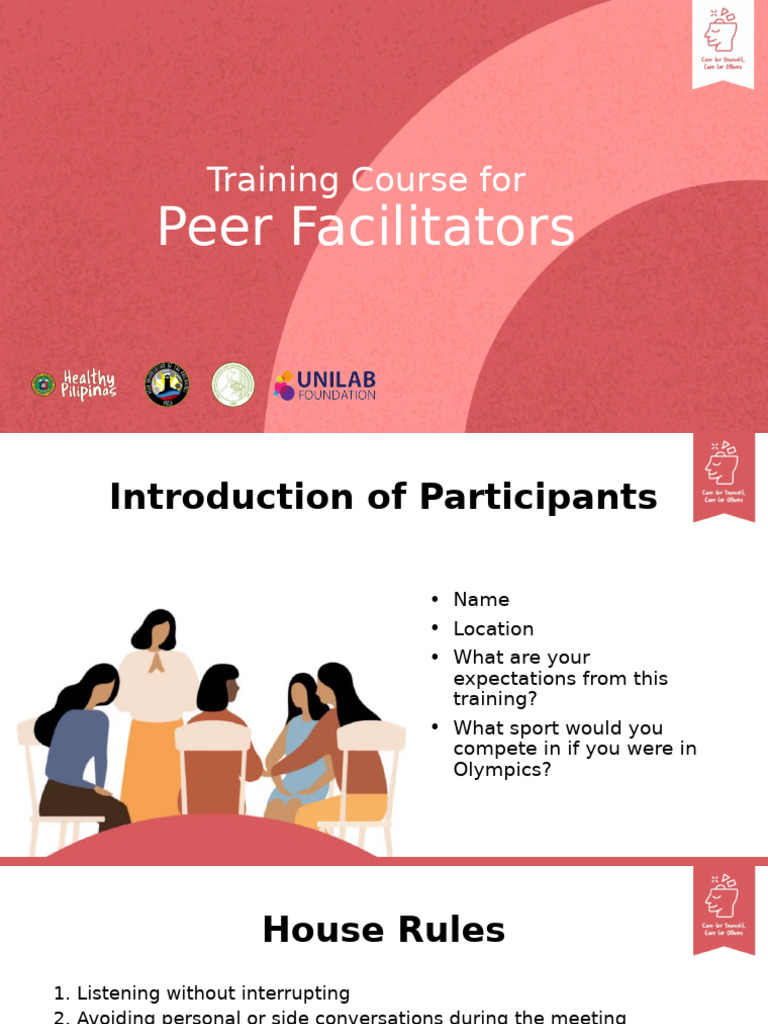 Peer Facilitation Training Overview | PDF | Mind | Mental Health