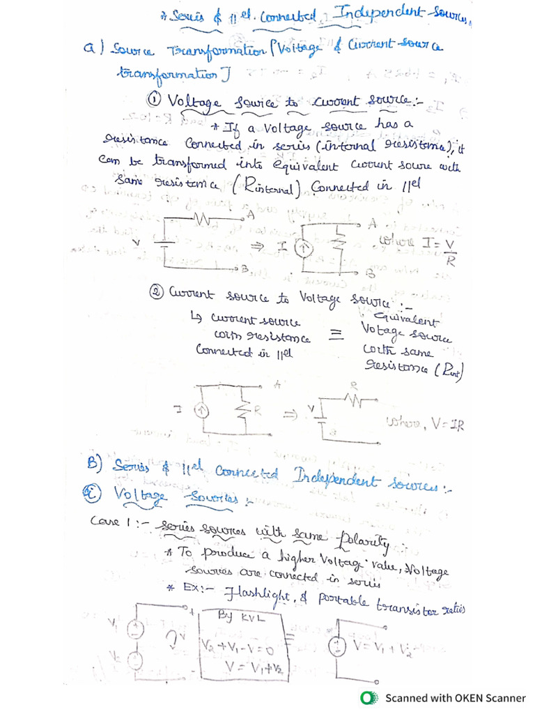 Source Transformation N Star To Delta Transformation | PDF