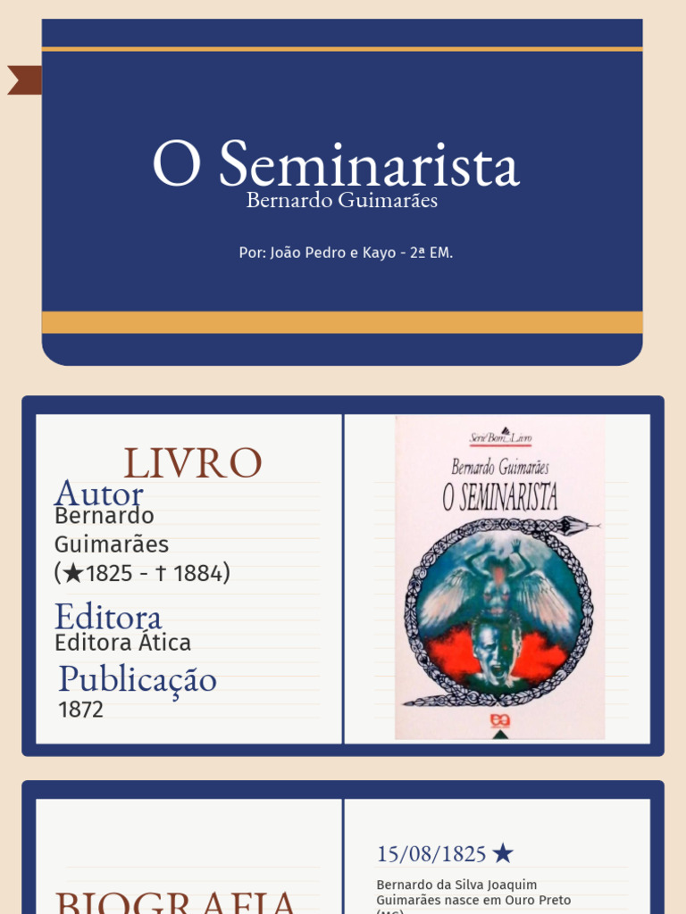 O Seminarista - Literatura Romantica | PDF | Amor