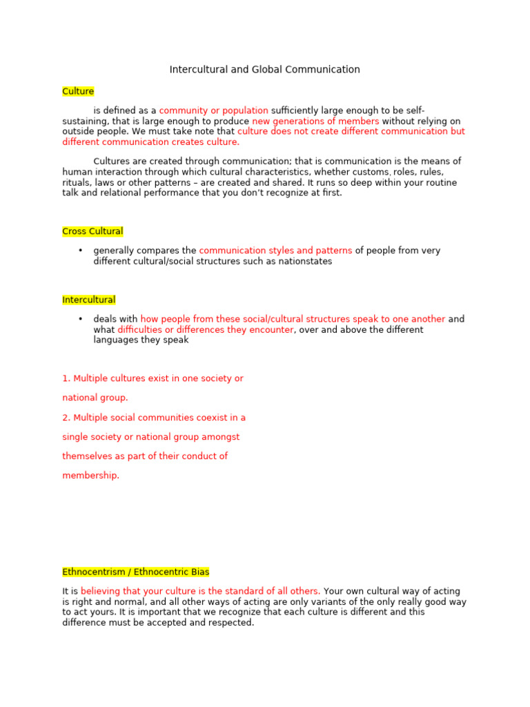 Intercultural Communication Insights | PDF | Cross Cultural ...