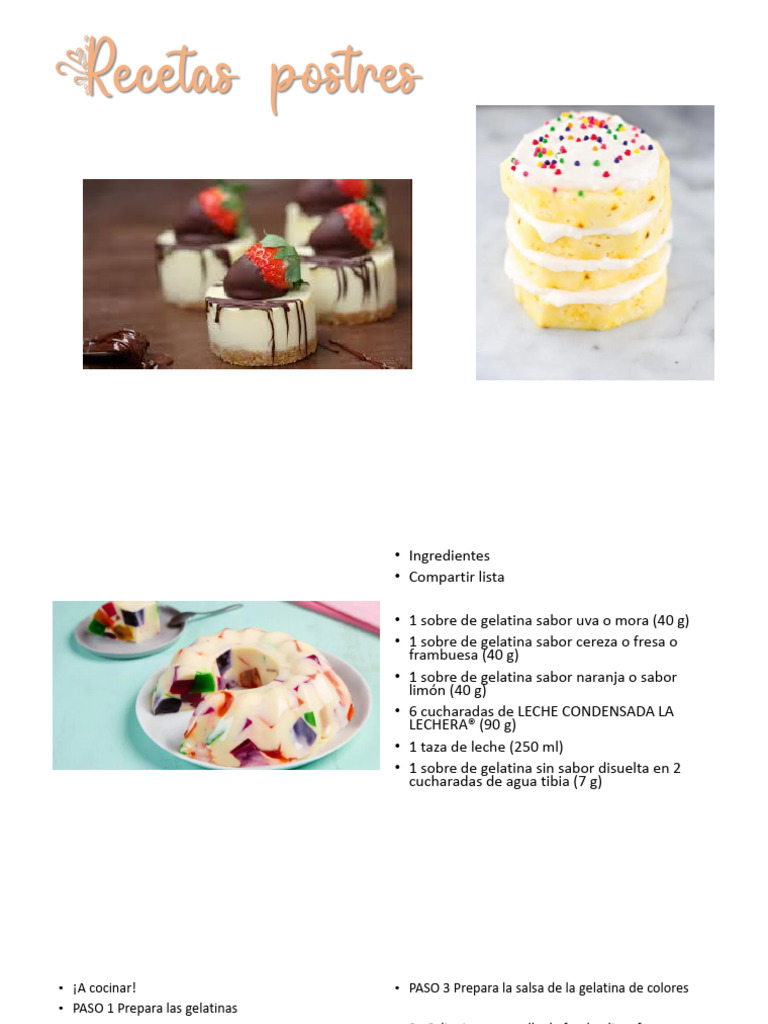 Post Res | PDF | Pasteles | Alimentos