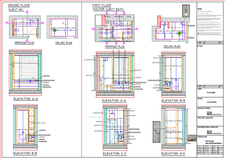 Guest Bathroom Design Details | PDF | Engineering | Interior Design