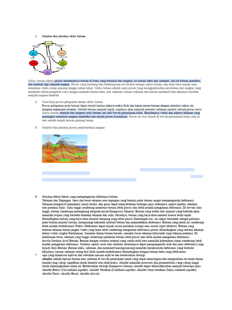 Gambar Dan Jelaskan Siklus Batuan | PDF
