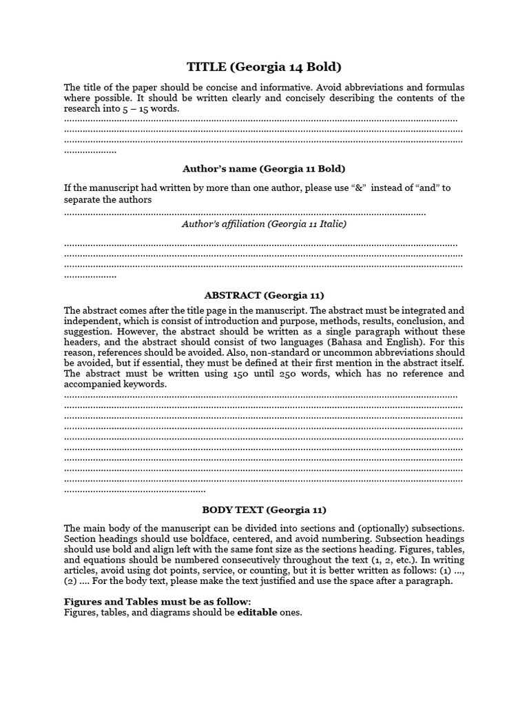 Manuscript Structure and Formatting Guidelines | PDF | Citation ...
