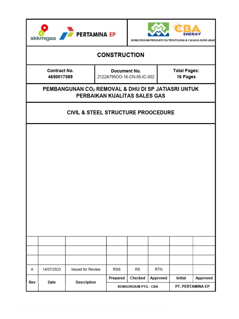 Prosedur Konstruksi Sipil dan Struktur | PDF