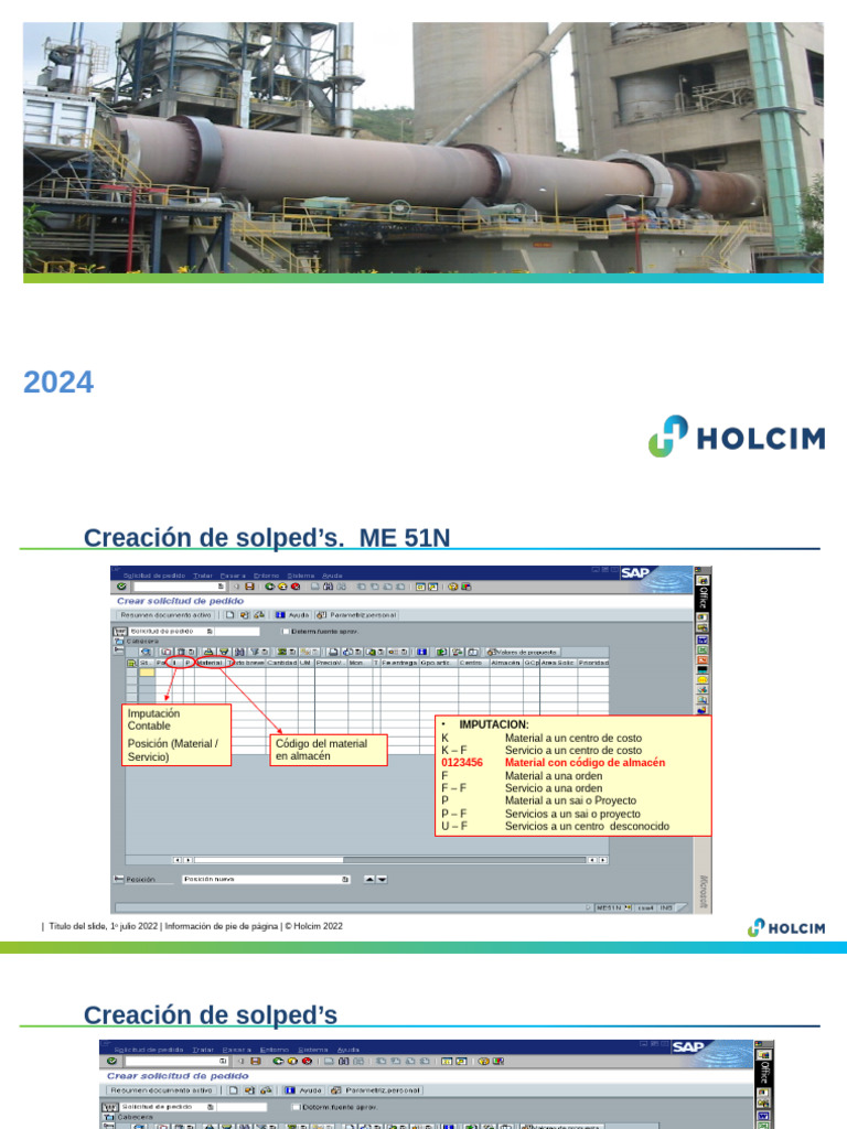 Guía para Crear y Modificar Solped’s en SAP | PDF | Informática ...