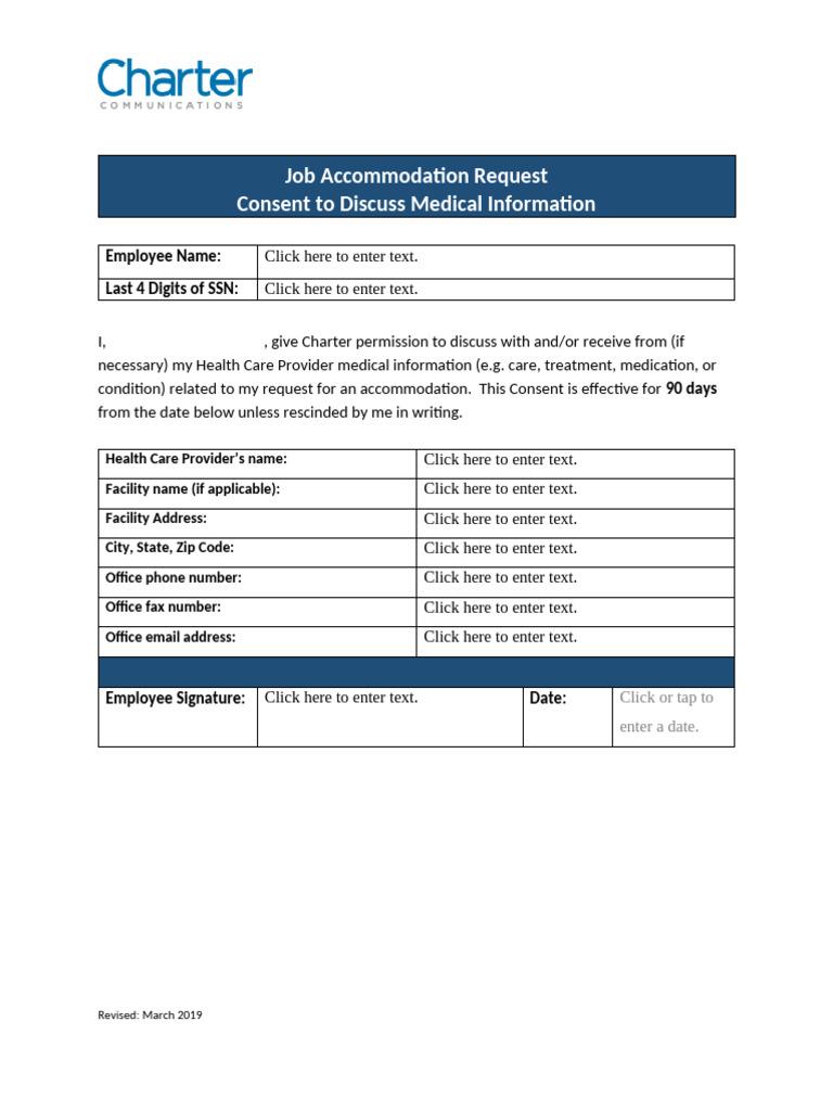Blank Consent to Discuss Medical Information Form | PDF