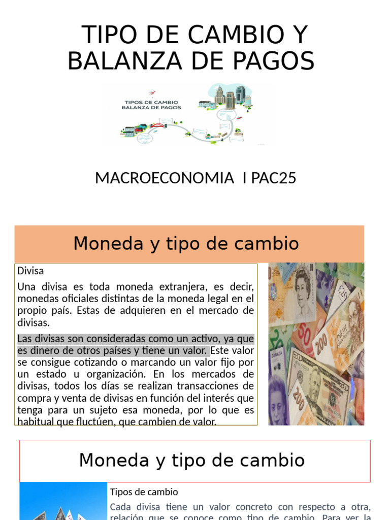 Tipo de Cambio y Balanza de Pagos | PDF | Tipo de cambio | Moneda