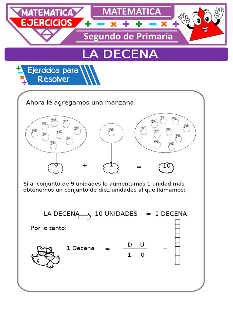 Ejercicios de la Decena para 2° Grado | PDF