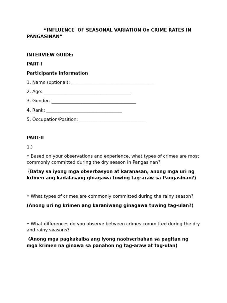 Questionnaire | PDF