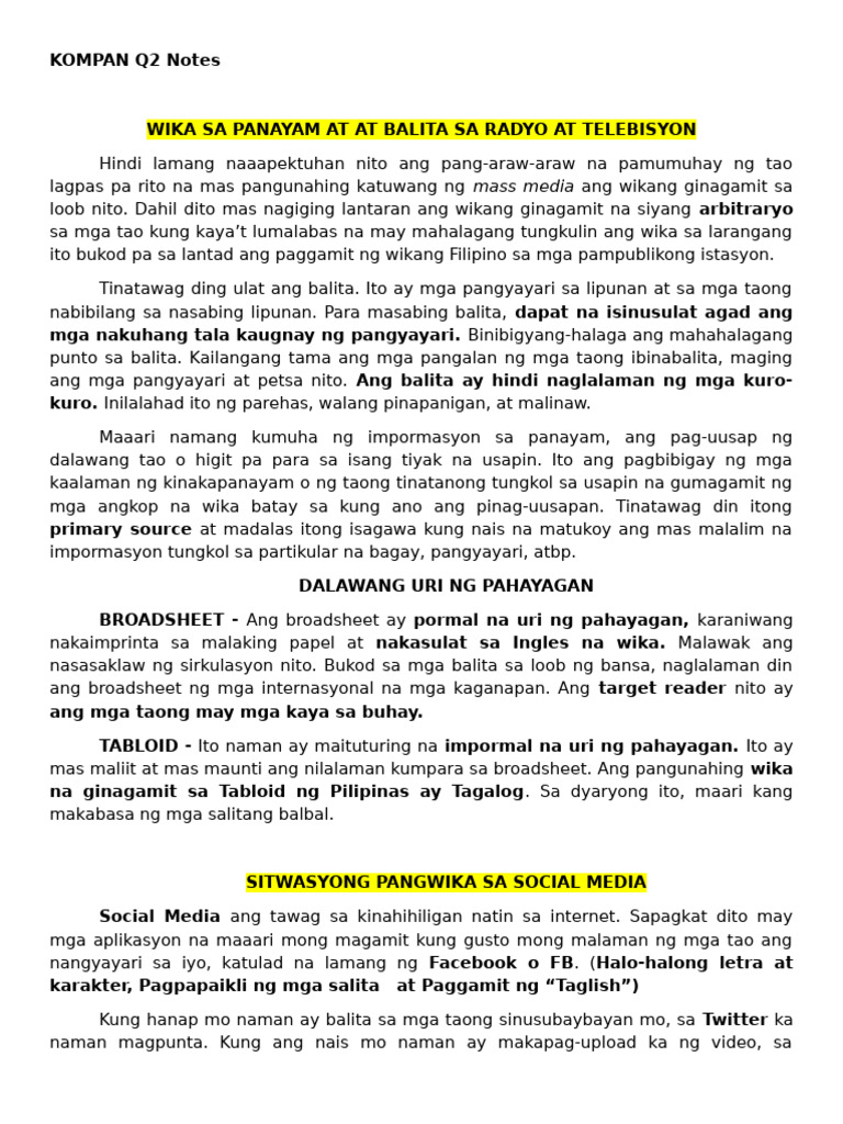 KOMPAN NOTES q2 | PDF