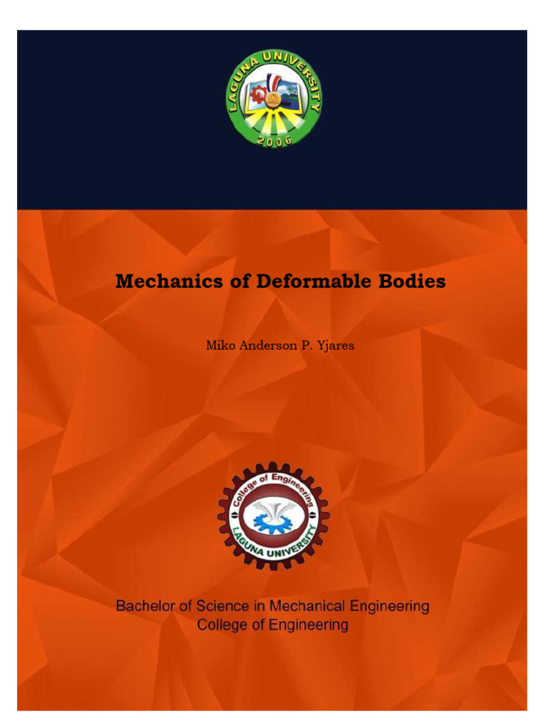 Mechanics of Deformable Bodies Overview | PDF | Bending | Stress ...