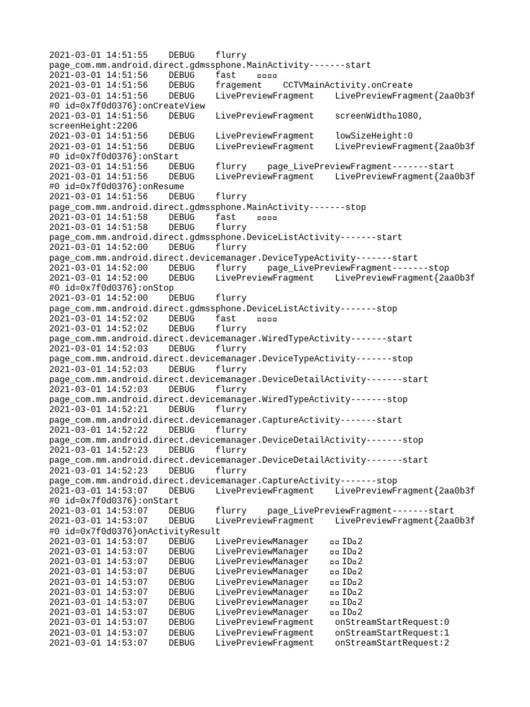 Live Preview Fragment Debug Log | PDF