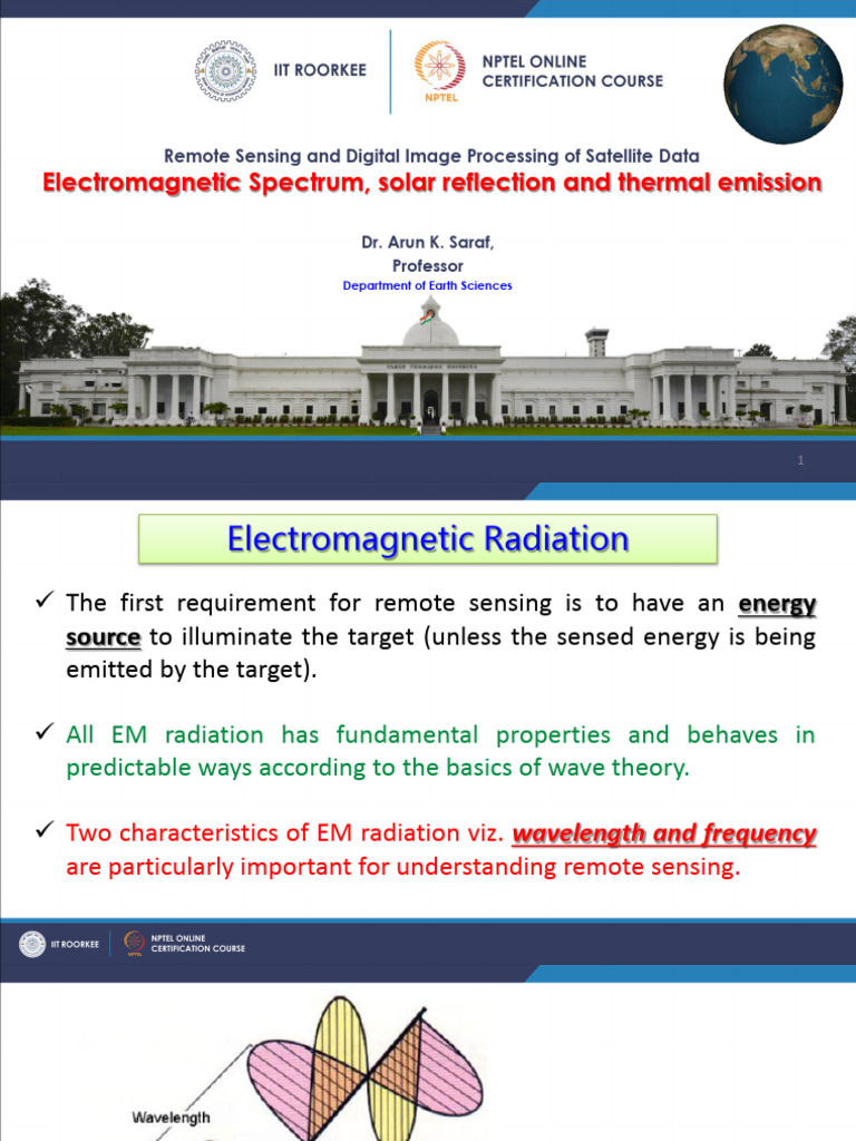 Understanding Electromagnetic Radiation in Remote Sensing | PDF ...