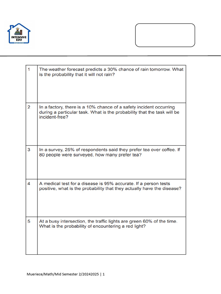 GRADE 7 MATH MID TEST 2 20242025 - Copy | PDF
