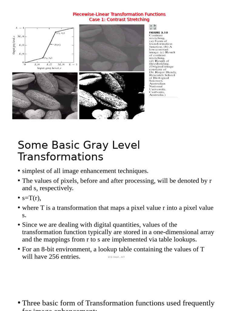 Image Enhancement with Transformation Functions | PDF | Function ...