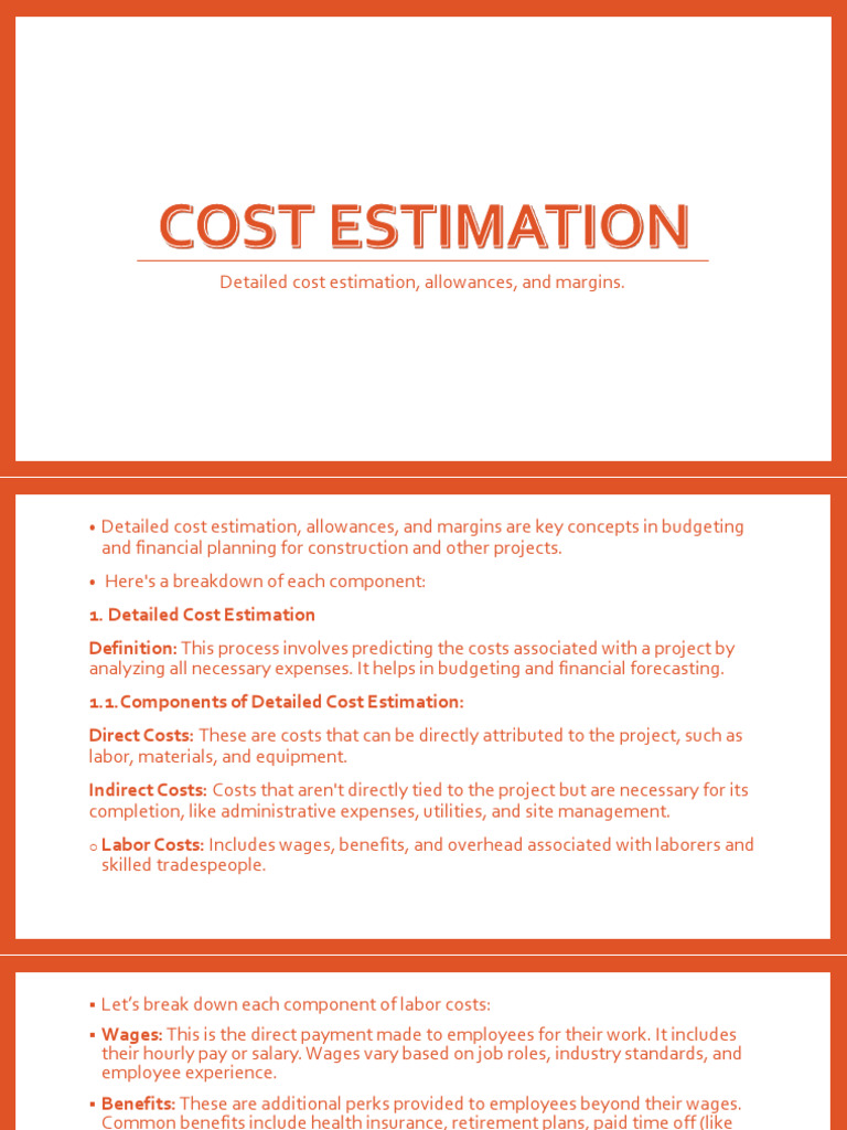 Understanding Cost Estimation | PDF | Labour Economics | Profit (Economics)