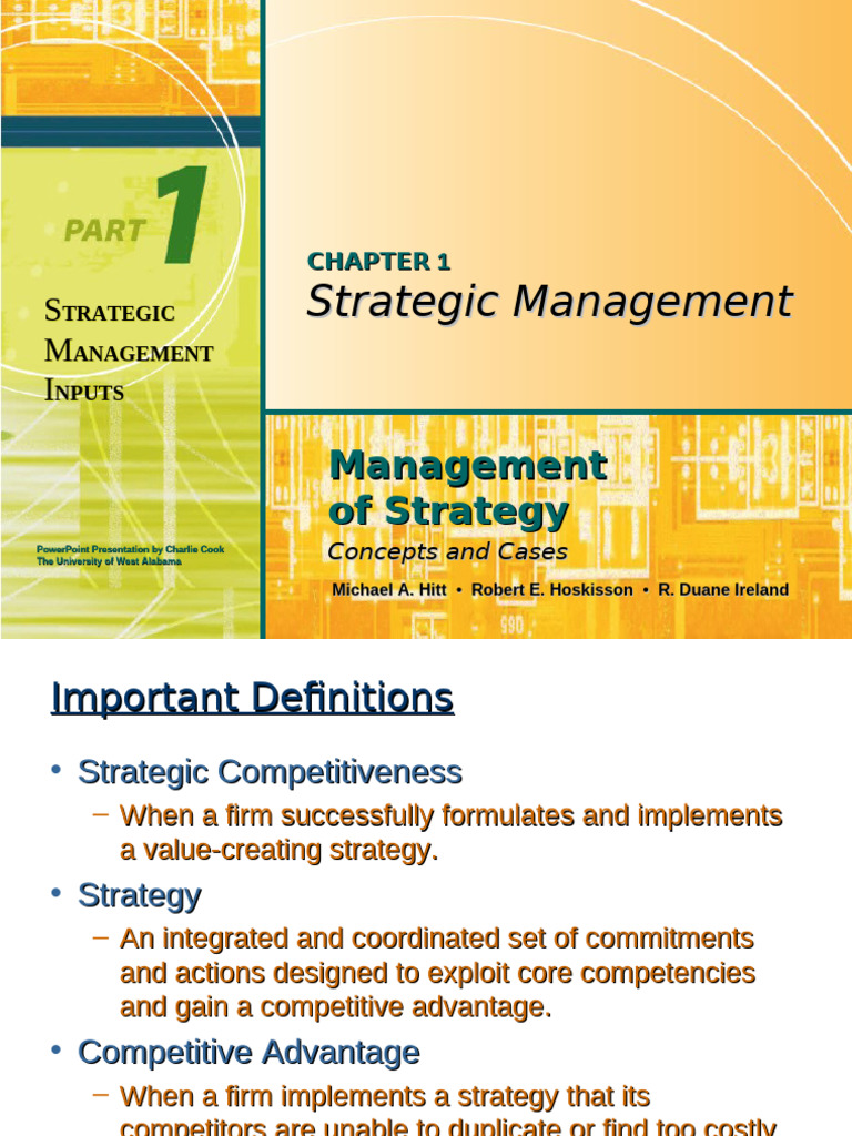 LU1 Introduction To Strategic Management | PDF | Competitive Advantage ...