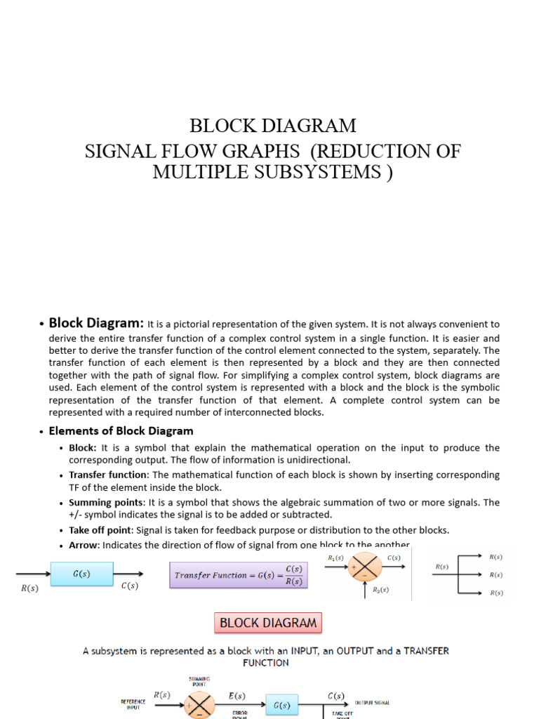 Block Diagram Signal Flow Graphs Guide | PDF