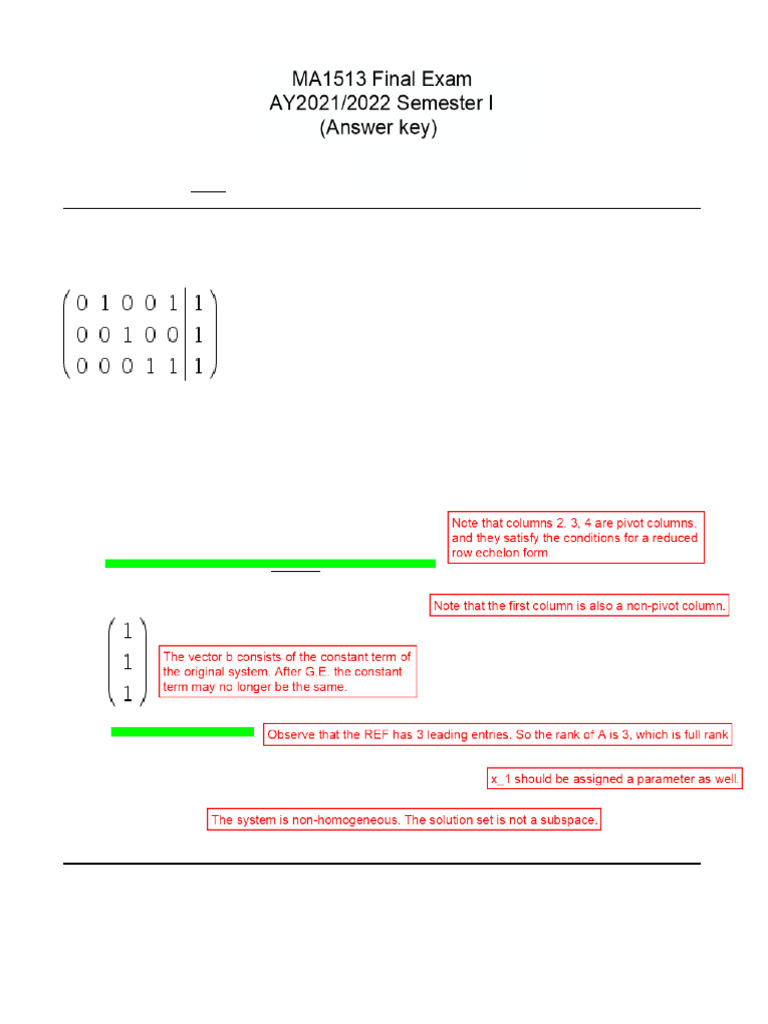 Ma1513 (2122sem1) Examplify Solution | PDF | Mathematical Concepts ...