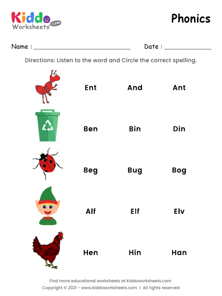 Phonics Worksheet | PDF