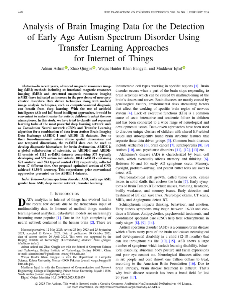 Analysis of Brain Imaging Data For The Detection of Early Age Autism ...