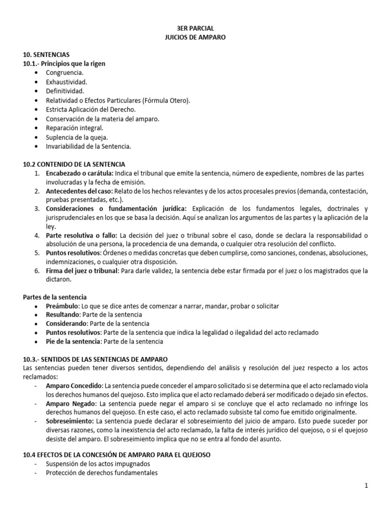 3er Parcial Juicios de Amparo | PDF | Caso de ley | Ciencias Políticas