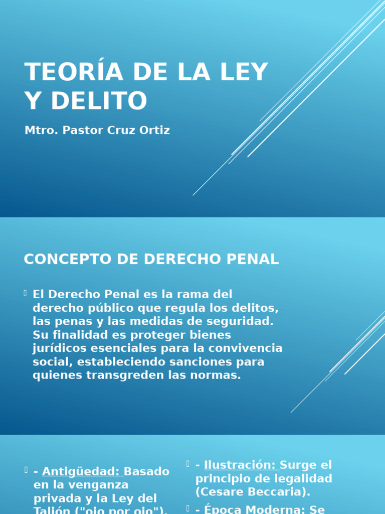 TeorÃ - A de La Ley y Delito | PDF | Derecho penal | Ley común
