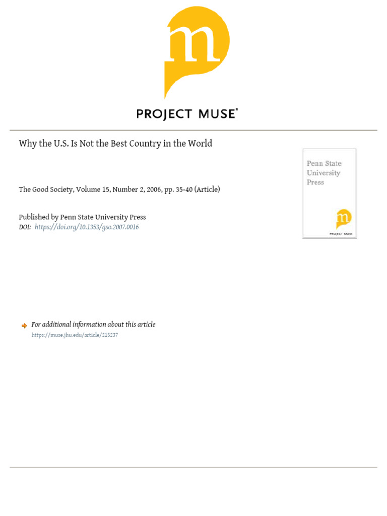 Why the Us Is Not the Best Country in the World (4) PDF Taxes Scandinavia