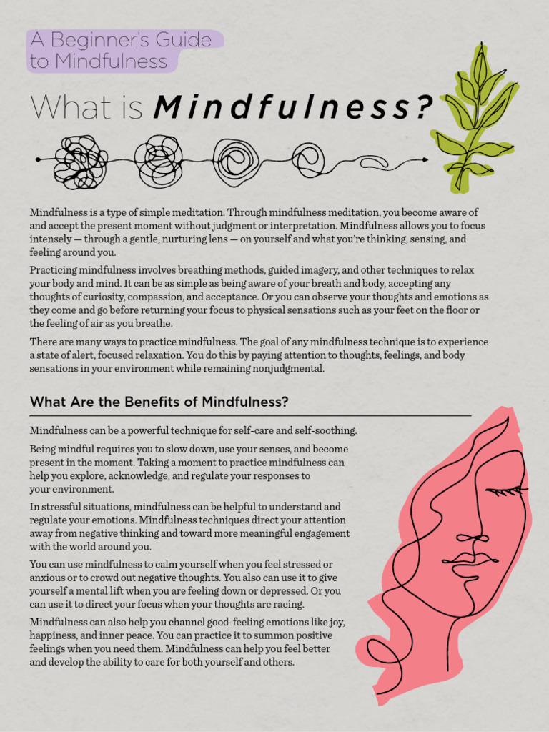 Mindfulness Techniques for Beginners | PDF | Mindfulness | Breathing