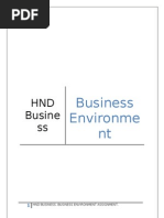 HND Business Environment (Pass) (Merit - Justify) Evaluate)