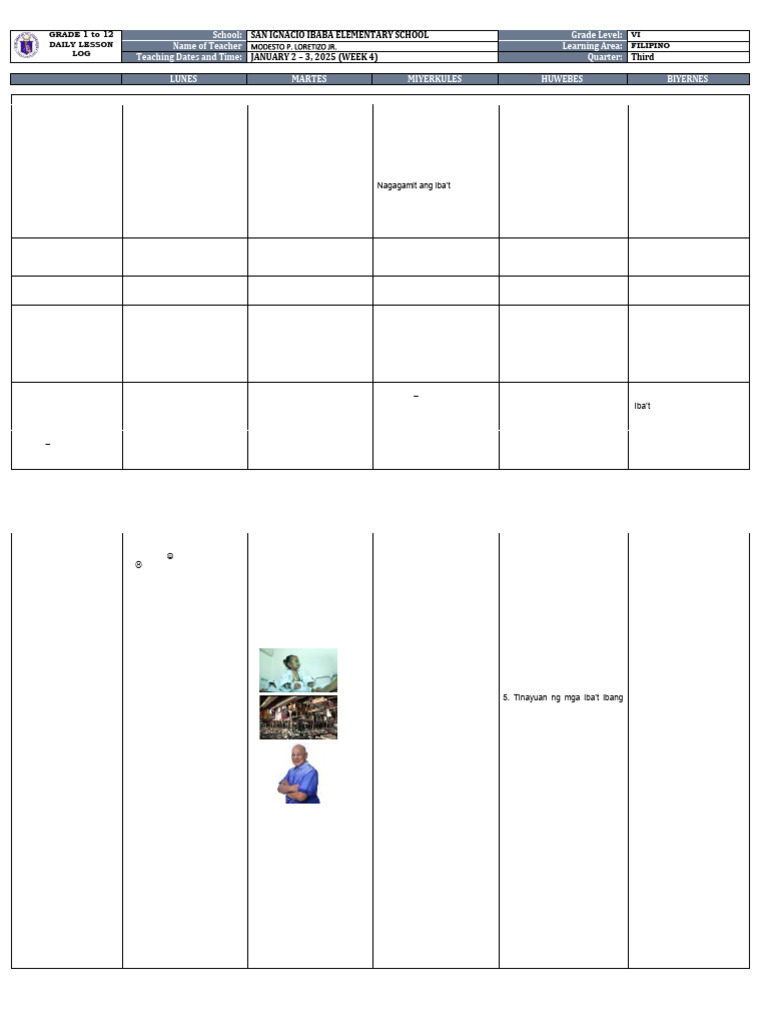 DLL - Filipino 6 - Q3 - W4.. | PDF