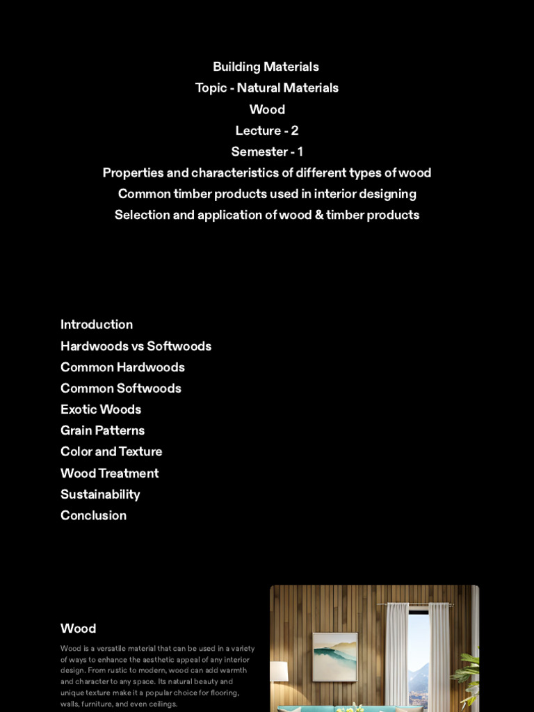 Sustainable Wood for Eco-Friendly Design | PDF | Wood | Woodworking