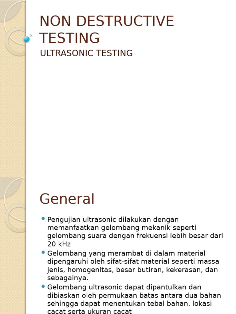 Training Ultrasonic Testing | PDF