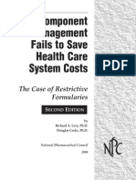 Component Management Fails to Save Health Care System Costs