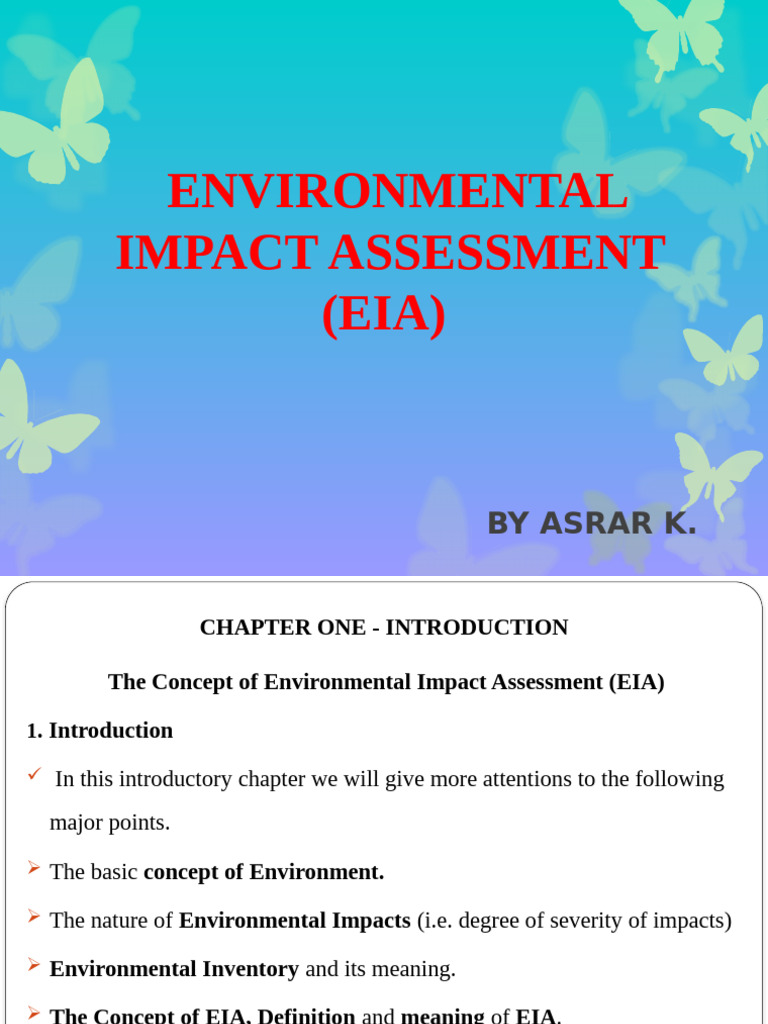 EIA Lecture Notes Overview | PDF | Environmental Impact Assessment ...