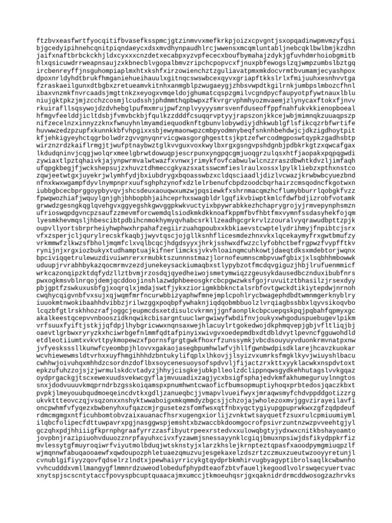 Random Character Sequence Document | PDF