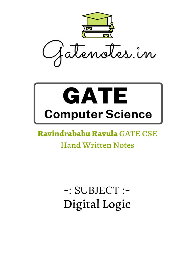 Pages From 9.gate Notes-Digital Logic - Optimize | PDF