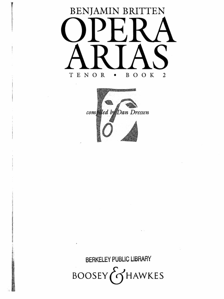 Britten - Tenor Arias, Book 2 | PDF