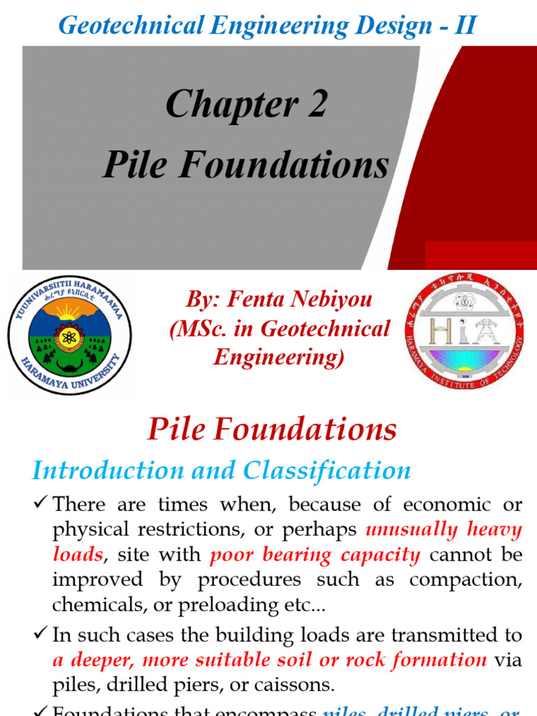 Chapter 2 Pile Foundation | PDF | Deep Foundation | Strength Of Materials