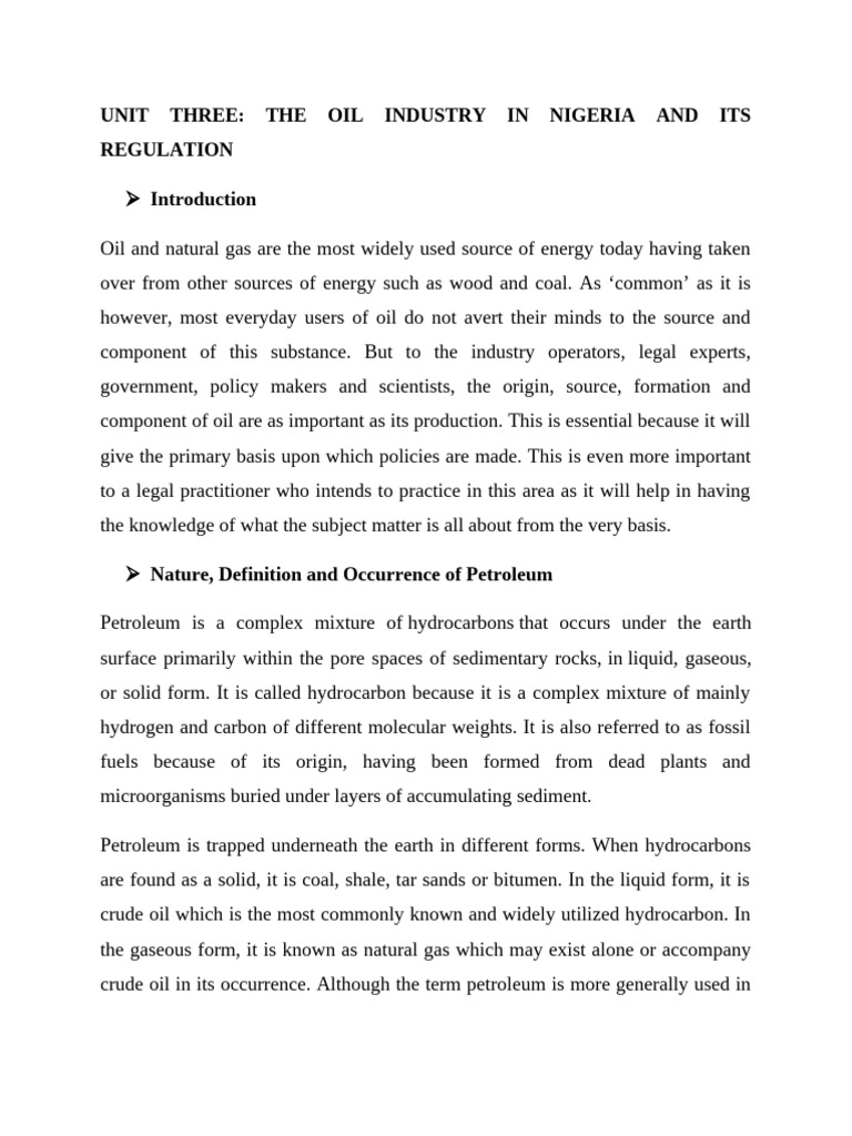Overview of Nigeria's Oil Industry | PDF | Natural Gas | Petroleum