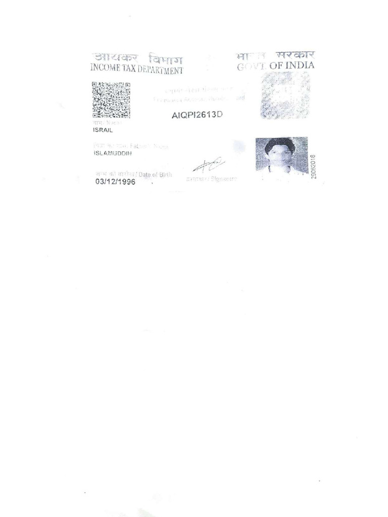PAN Card Scan | PDF