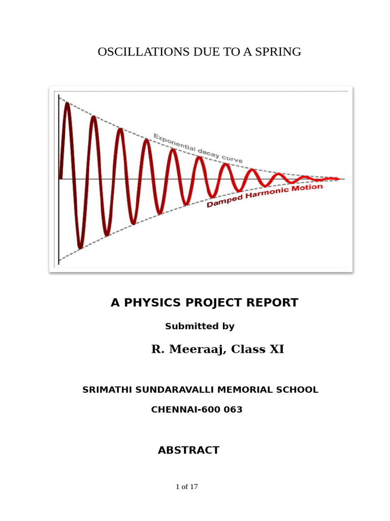 Damped vs. Undamped Oscillations in Springs | PDF | Oscillation | Damping
